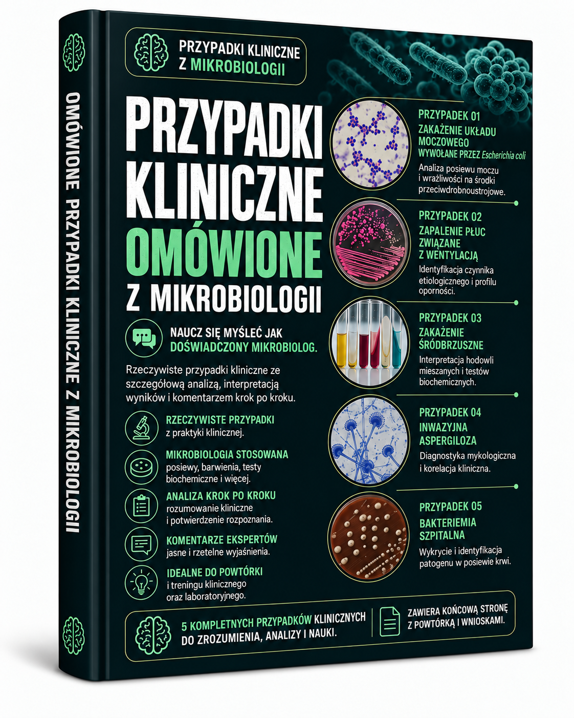 Okładka: Omówione Przypadki z Mikrobiologii