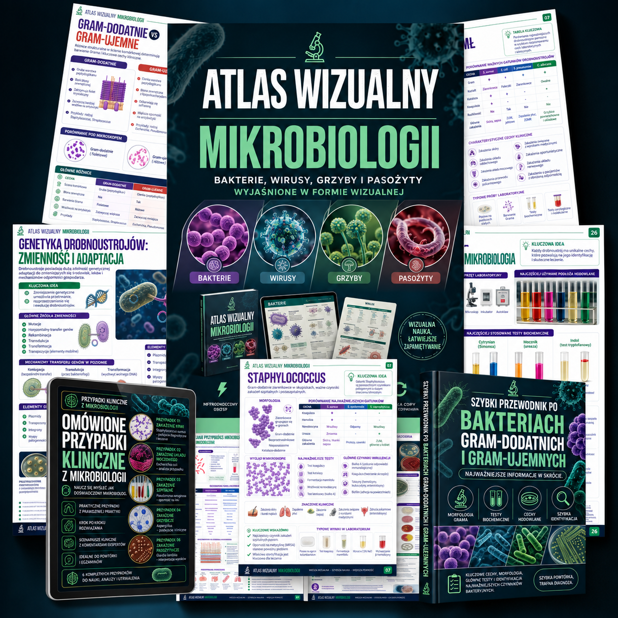 Okładka: Wizualny Atlas Mikrobiologii